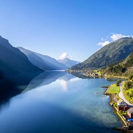 Alongside The Beautiful Fjaerlandsfjord * Fjaerland