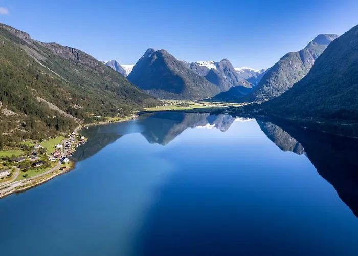 Alongside The Beautiful Fjaerlandsfjord