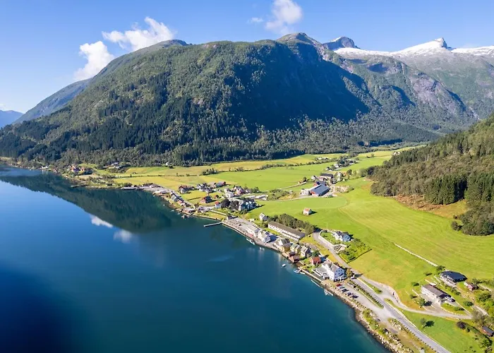 Alongside The Beautiful Fjaerlandsfjord
